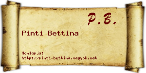 Pinti Bettina névjegykártya